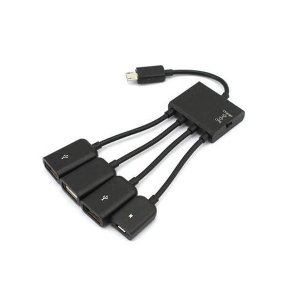 2 stk 4-ports USB OTG Hub-splitteradapter for Android-datamaskin PC-strømlading