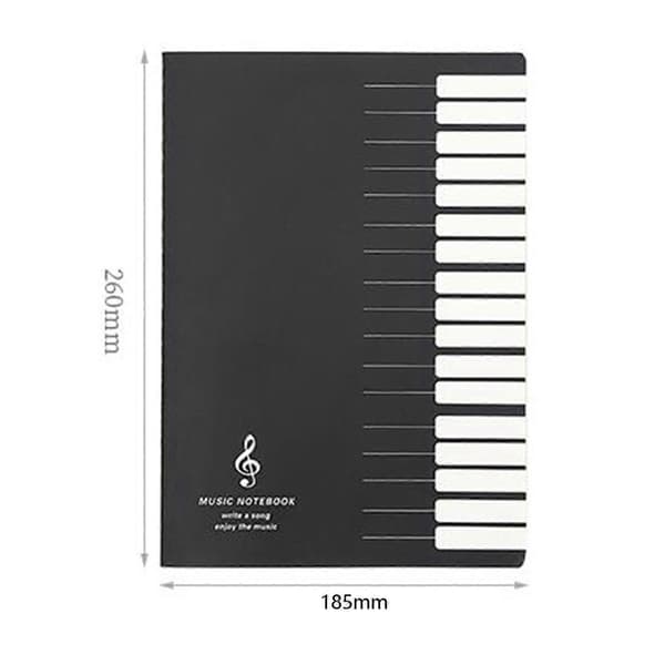 Fem linjer musiknoter notesbog musik tab personale notesbog