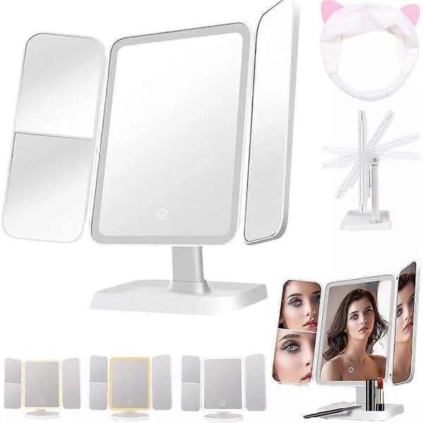Aristoparis Trefoldet LED Makeup Spejl, Aristoparis Makeup Spejl