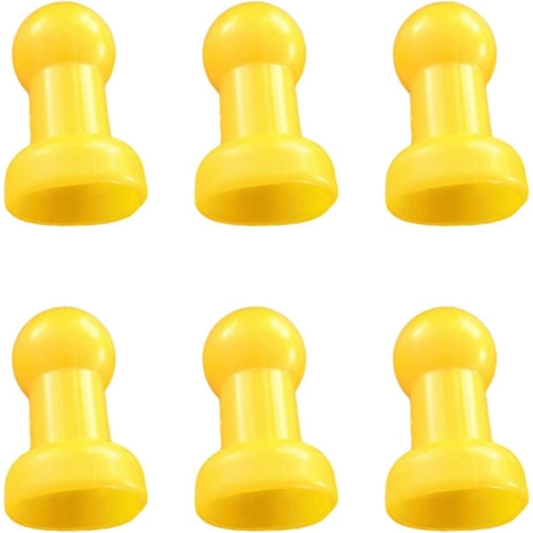 6 Pakke Trampolin Hegnspæl Endestykker Gul Trampolin Endestykker PP Plast Trampolin Tilbehør Diameter 2,5 cm