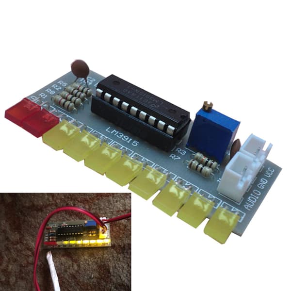 Lm3915 Lydniveauindikator DIY Kit Analysator Niveauindikator Kit