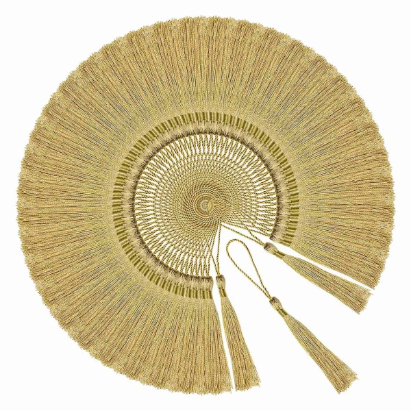100 stk Gull 13 cm/5-tommers håndlagde myke dusker Floss bokmerke dusker for smykkefremstilling, DIY-prosjekt