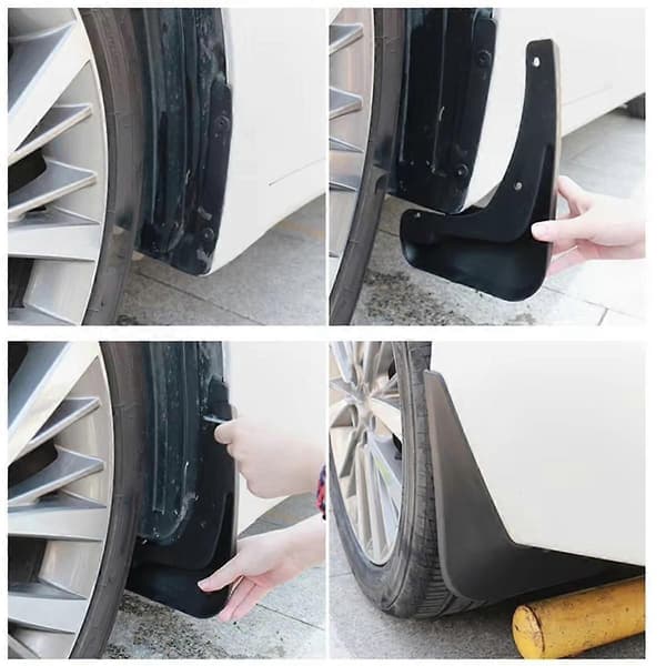4 st Universal Bil Stänkskydd Mud Flaps Fram Bak Hjul Stänkskärmar Biltillbehör Spl