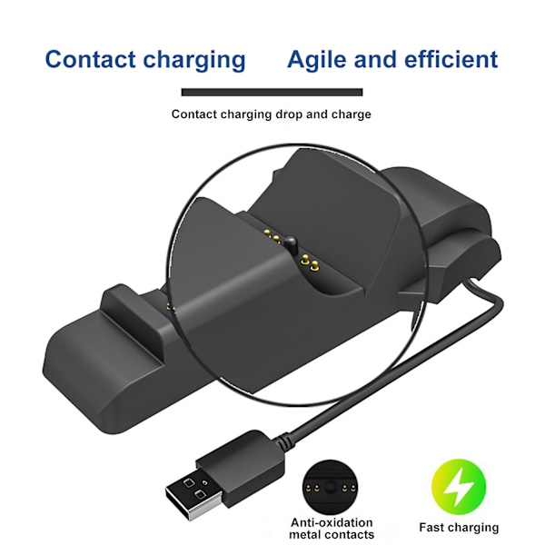 Gamepad Opladerstation Smart Beskyttelse Høj Effektivitet Praktisk Sikkerhed 5.28V/2.8A Spil Komponent Tilbehør Kontakt Game Controller Oplader til
