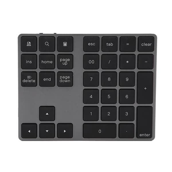 Trådløst Bluetooth numerisk tastatur til Apple PC - Sort 34 taster