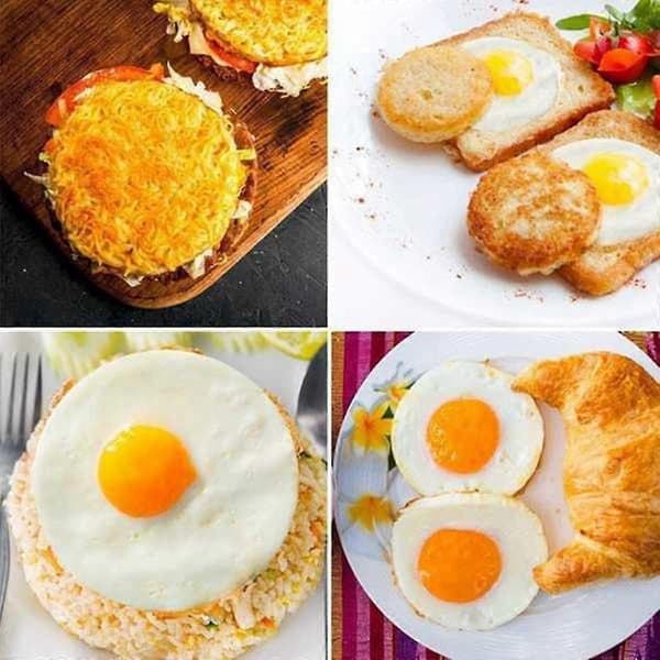 5-pack non-stick äggringar för stekhäll, äggform för stekning, äggringar för stekning av ägg, frukost