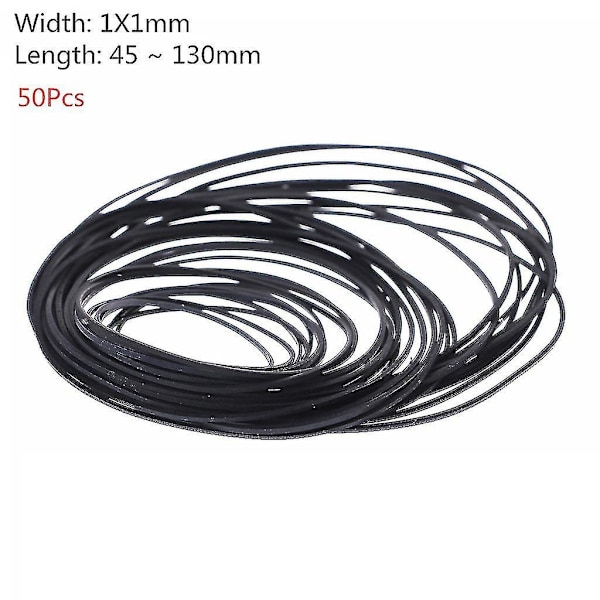 50 kpl 45-130 mm Universaali Kasettisoittimien Hihnat Sekalaisia Yleisiä Neliöitä