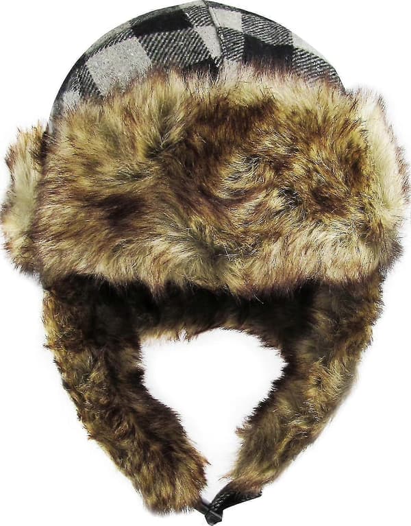Lumberjack Plaid Aviator Trapper Hatt - Eskimo Bomber Hatt för Kallt Väder