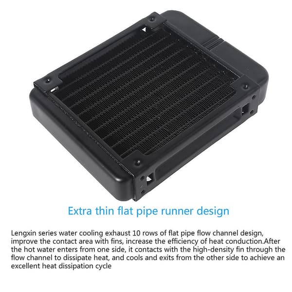 Vattenkyld Datorradiator 10 Rör Aluminium Värmeväxlare Vätskekyld