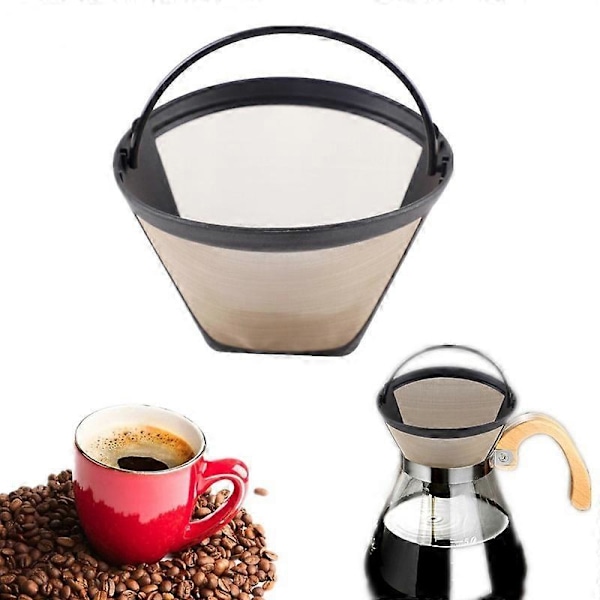 Sæt med 3 permanente nylon kaffefiltre til andre mærker kaffemaskiner. Reservedele til små husholdningsapparater