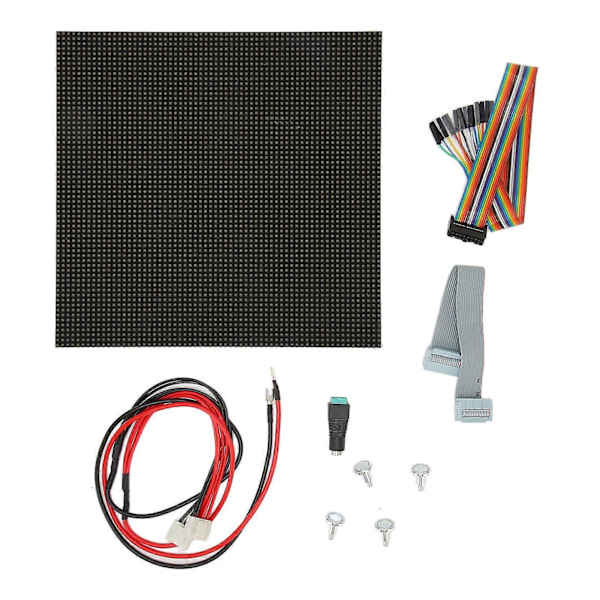 RGB Full Color LED Matrix Panel 6464 3mm Pixelavstånd 4096 RGB Lysdioder Justerbar Ljusstyrka Böjbar PCB LED Matrix Display