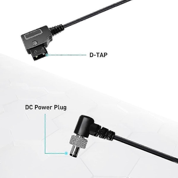 D-tap Till DC2.1 Strömkabel För Atomos Video Assists Monitorer Lectrosonic