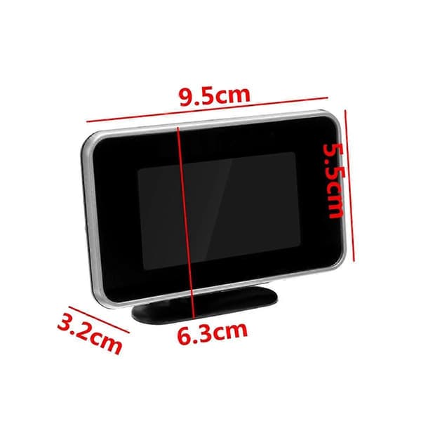 LCD Digital Oljetrykksmåler for Bil, Digitalt Display, Sensor, Instrumentpanel, Voltmeter, Vanntemperaturmåler