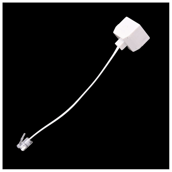 2 stk. 6P4C RJ11 dobbelt hun til han telefonkabel splitter adapter