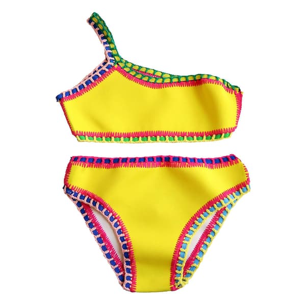 Kvinders Farvematchende Bikini Sexy Slank Lille Bryst Samlet Wrap Badetøj
