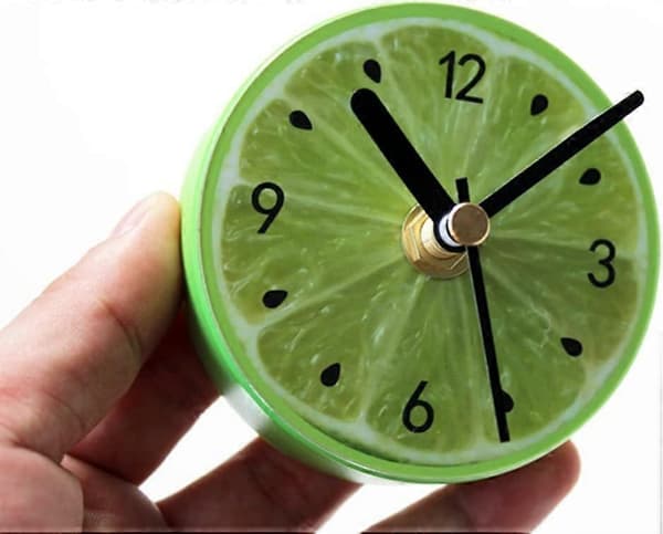 Kylskåpsmagnet Kylskåpsmagnet Rund Väggklocka Lime Mönster