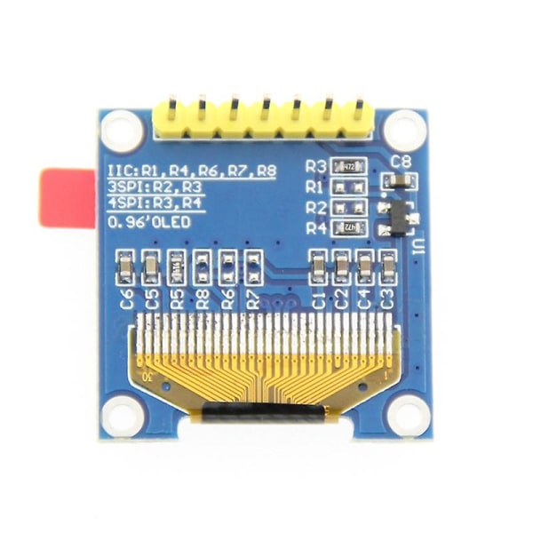 0,96 tuuman I2c 128x64 led-moduuli Ssd1306 Arduino Kit Blue Display -näytölle
