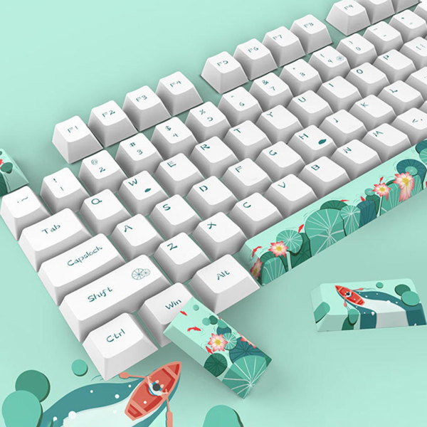 Mekaniske tastaturtastaturer for 108-tasters 5-side Dye Sublimation Pbt Game Keycap
