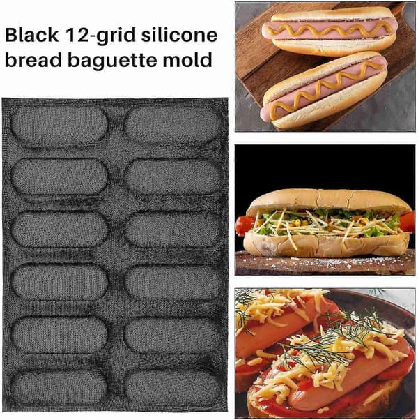 Silikoneform til franskbrød og hotdog-former