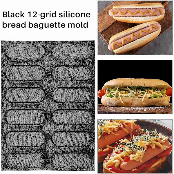 Silikonform for loff og pølsebrød