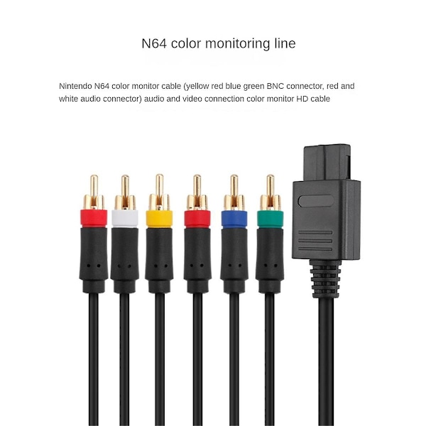 RGB/RGBS Kabel til N64 SFC SNES Videokonsoller Kompositkabel Stærk Stabilitet Uden BNC Adapter