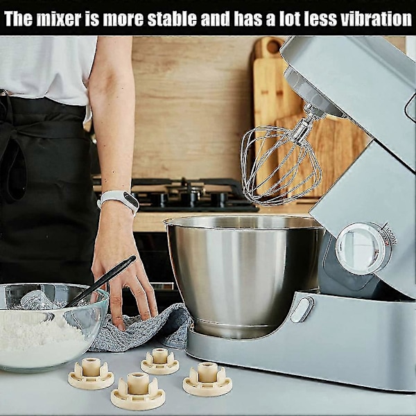 5 kpl sekoittimen jalan pohjatyyny jalustan kiinnityksen korvaus sekoittimen lisävarusteet yhteensopiva Kitchenaid-sekoittimen 9709707 Banmo:n kanssa