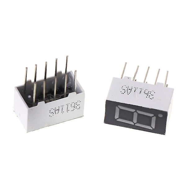5st 0.36\" Gemensam Katod 1 Bit 10 Pin 7 Segment Röd LED Display Digitala Rör