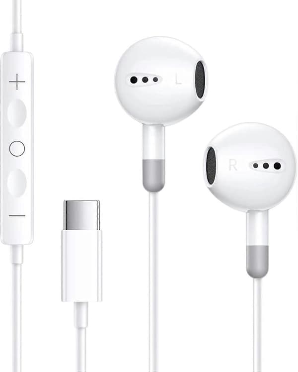 Type C Øretelefon | USB C Kablede Øretelefoner | Slanke USB C Øretelefoner | USB C Hovedtelefoner