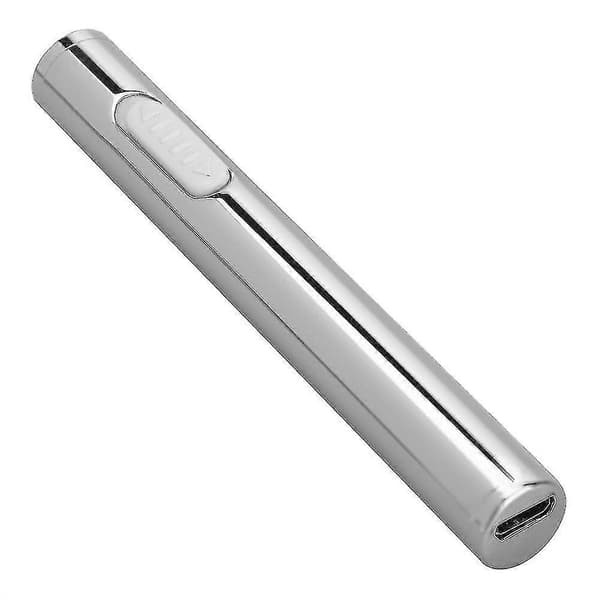 Genopladelig Dual Arc USB Vindtæt Elektrisk Lighter til Cigaretter - Sølv
