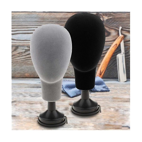 Mannequin Hoved Model Parykker Hue Briller Display Stand Holder Flocking Skum Hoved Mand Kvinde Mannequin