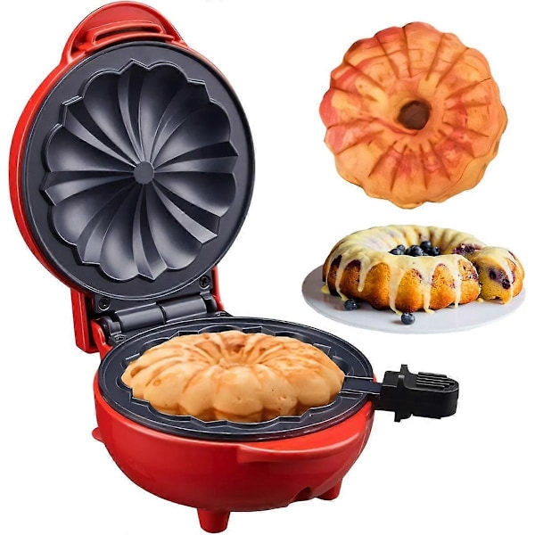 Mini Kakebaker Dobbeltsidig Oppvarming Bærbar Bundts Kakebaker Elektrisk Cupcake Maker for Frokost