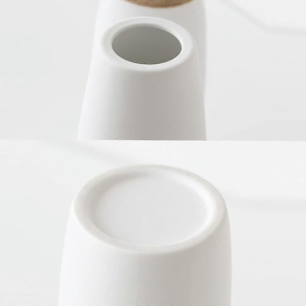 2025 Egnet Hvit Keramisk Vase, Keramisk Vase for Blomster, Moderne Vase for Blomster, Keramisk Vase for Hjemmeinnredning