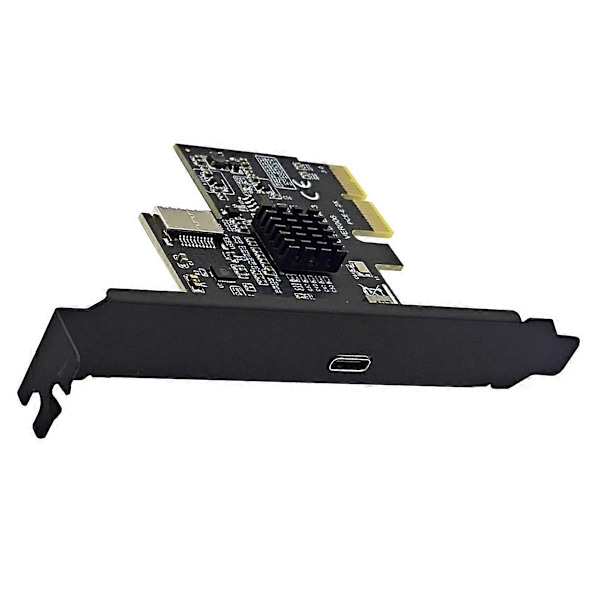 Tilläggskort PCI Express X2 till Typ-E + Typ-C Expansionskort USB3.2 GEN2 10Gbps ASM3142 Chip PCI-E