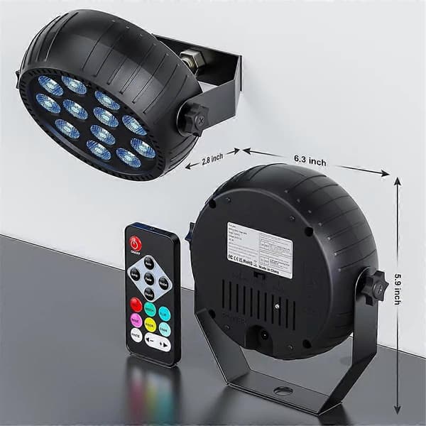 Strobelys Jul, Strobelys Fjernkontroll RGB 10W Trådløs LED Strobelys for Scene Da