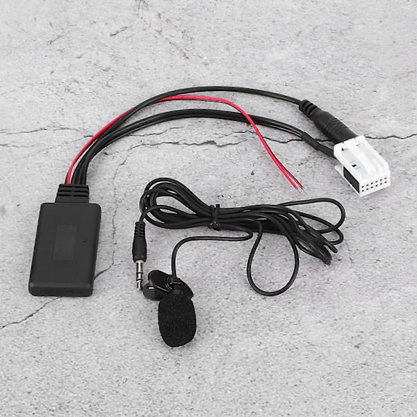12-nastainen Bluetooth-audiokaapeli auton AUX-sovitinliitin mikrofonilla, sopii Citroen Berlingoon