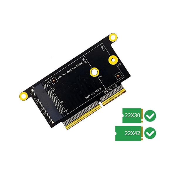 A1708 SSD-adapter Nvme Pci Pcie til Ngff M2 SSD-adapterkort M.2 SSD for Pro Retina 13in A1708 2016