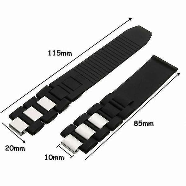 20mm Gummirem Klokkereim for Chronoscaph 21 og Autoscaph 21