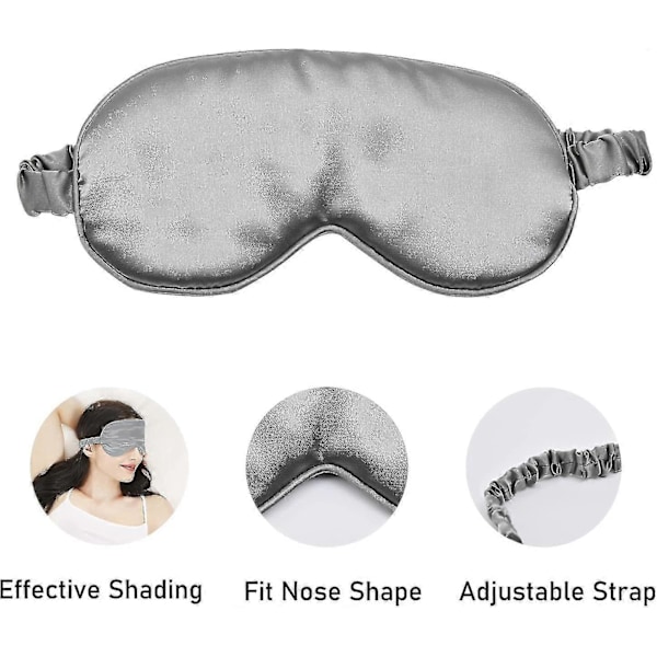 Sovmask 4-pack Sidenögonmask Mjuk Satin Ögonbindel Elastiskt Band Nattögonlapp Resa Tupplur För Kvinnor Män [Fri Frakt]