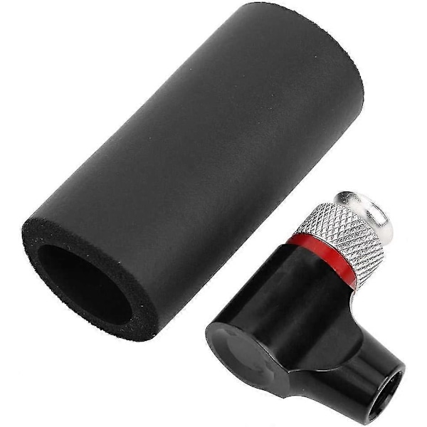 Universal Bærbar Cykel Co2 Dækpumpe Schrader/presta Ventil Aluminium Legering Cykelpumpe Sort