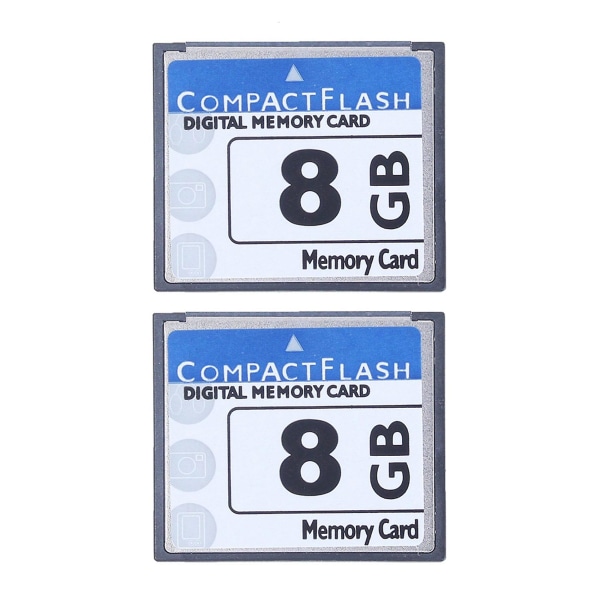 2x Professional 8gb Compact Flash -muistikortti (valkoinen ja sininen)