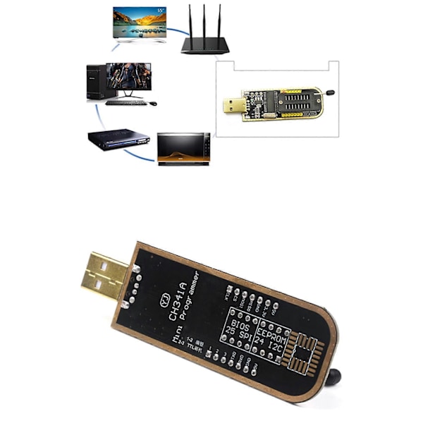 CH341A Programmer USB Moderkort Routing LCD BIOS/FLASH/24/25 Moderkort