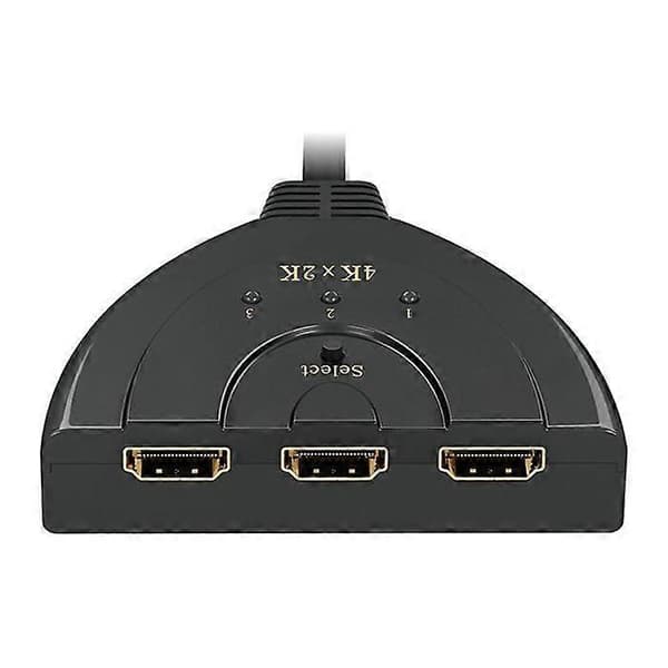 HDMI-bryter - 4K - 3 porter - Støtter 3D - Ingen strømkabel nødvendig