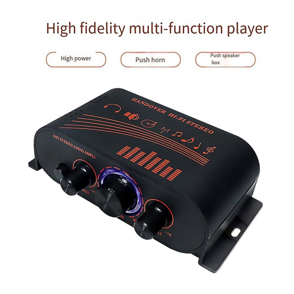 53cc stereoforstærker hjemmestereo 20wx2 effektforstærker 2-kanals stereokomponent til passiv hastighed