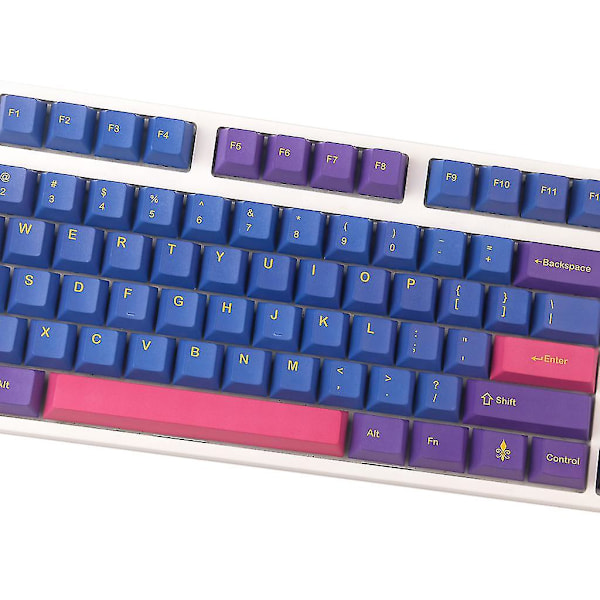 128 st Blomstermönstrade Tangenter Pbt Cherry Profil Standard Sublimeringsprocess Tangenter