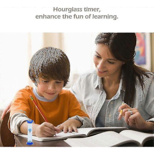 Timeglass Timer 6 Stykker, Timeglass Fargerikt Timeglass Sett Timeglass Timer 30 Sekunder / 1 Minutt / 2 Minutter / 3 Minutter / 5 Minutter / 10 Minutter Fo