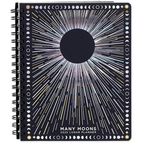 2025 Many Moons Lunar Planner, Måneplanlegger for hekser, Magisk måneplanlegger, 2025 Planlegger Noteb