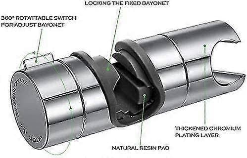 Utskiftbar Håndholdt Dusjhodeholder, Krom ABS Dusjhodeholder, 18-25mm Diameter Justerbar