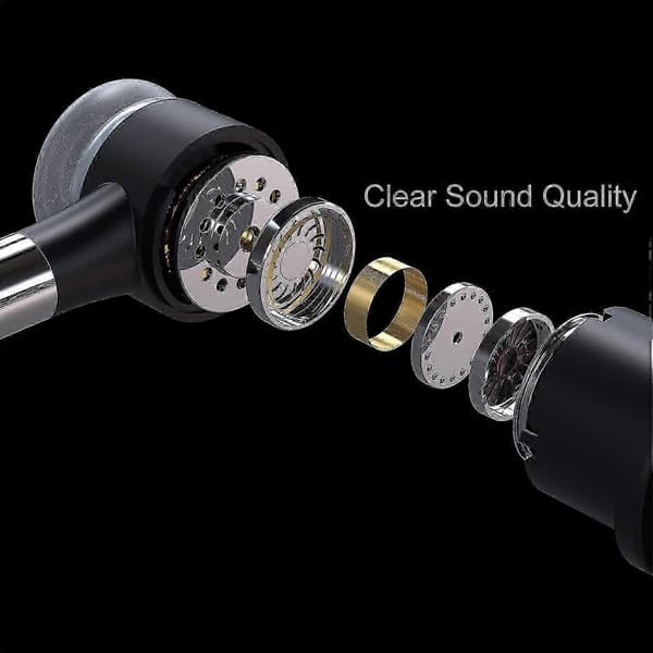 Bærbar bluetooth headset, bluetooth headset med indbygget mikrofon til hjemmet, kørsel, arbejde, kontor (sort)