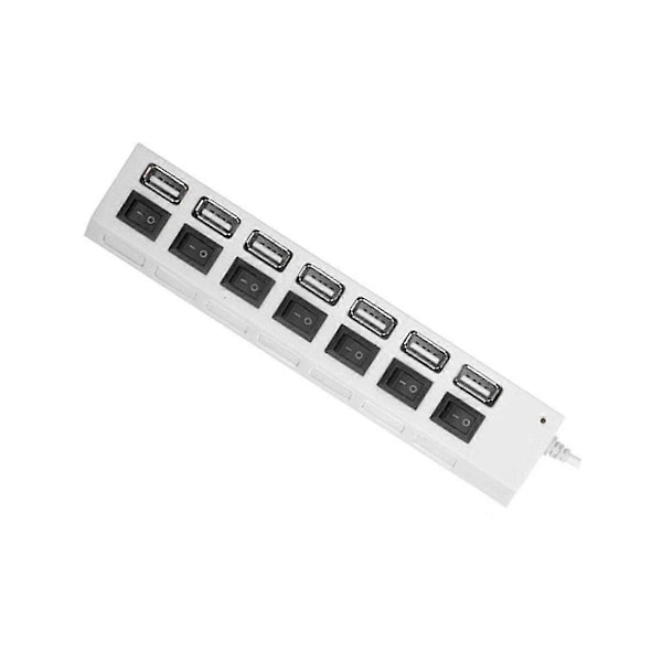 USB Hub 2.0 USB Splitter Multi Hub Adapter USB Flere Porter Strømadapter Med Brytertilbehør