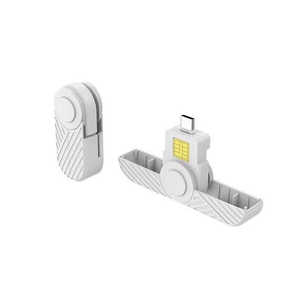 Foldbar USB Type C Common Access Smart Card Sim Card/ic Bank Chip Card Reader Kompatibel med Maco